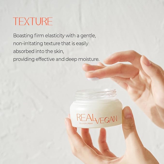 KLAVUU Real Vegan Collagen Cream - Enhances Skin Elasticity, Providing Deep Hydration to Dry Skin for a Radiant, Youthful Glow-GlimoraGlow