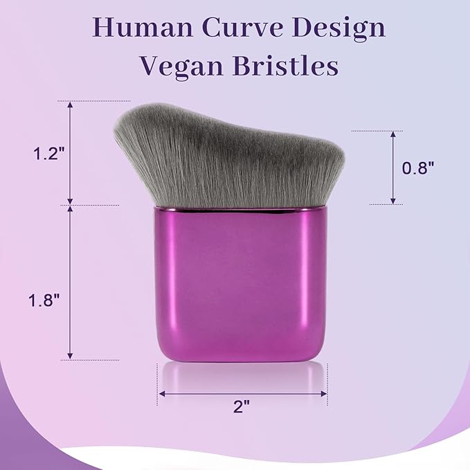 Yoseng Self Tanner Brush for Body & Face - Kabuki Makeup Brush for Self-Tanner,Tanning Mousse,Foundation & Bronzer | Streak-Free Application,Professional Tanning & Body Makeup Tool (Small)-GlimoraGlow