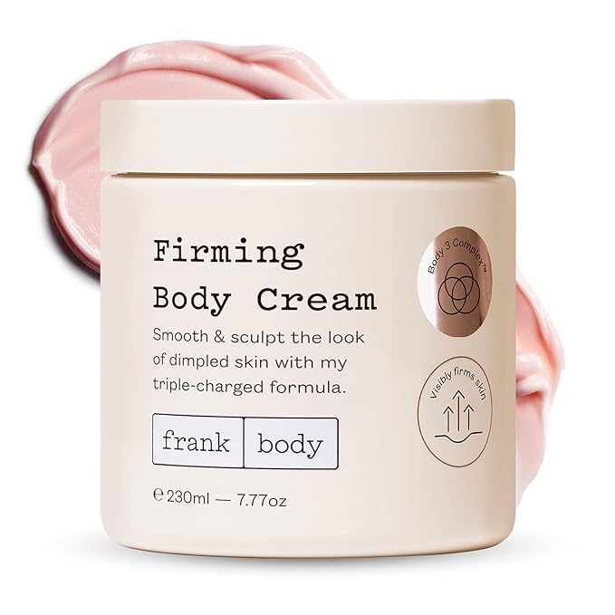 frank body Firming Body Cream | Caffeine & BODY 3 COMPLEX™ to Help Reduce the Look of Dimpled Skin & Stretch Marks | Vegan, Cruelty-Free, Hyper-Hydrating | 200ml-GlimoraGlow