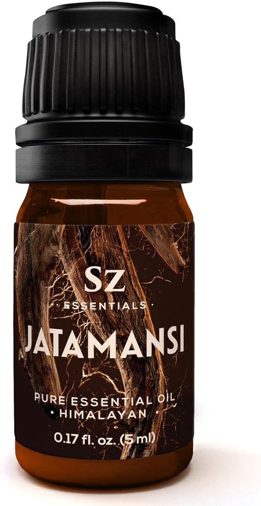 Jatamansi Essential Oil aka Spikenard - 100% Pure & Undiluted - Extracted from Nardostachys Jatamansi - Strong & Powerful Scent with Earthy Overtones - Therapeutic Grade - 0.17oz-GlimoraGlow