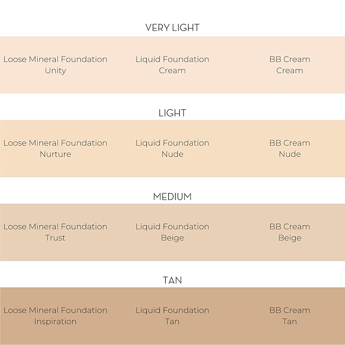 INIKA Organic Foundation Trial Set, Natural Mineral essentials kit, Vegan, Cruelty-Free, Paraben-Free, Rich in Antioxidants and Essential Fatty Acids, Comes in Sustainable Packaging - Tan-GlimoraGlow