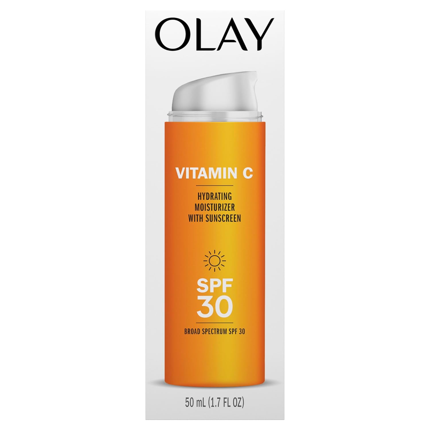 Olay Vitamin C Hydrating moisturizer with sunscreen, SPF 30, 1.7 Oz-GlimoraGlow