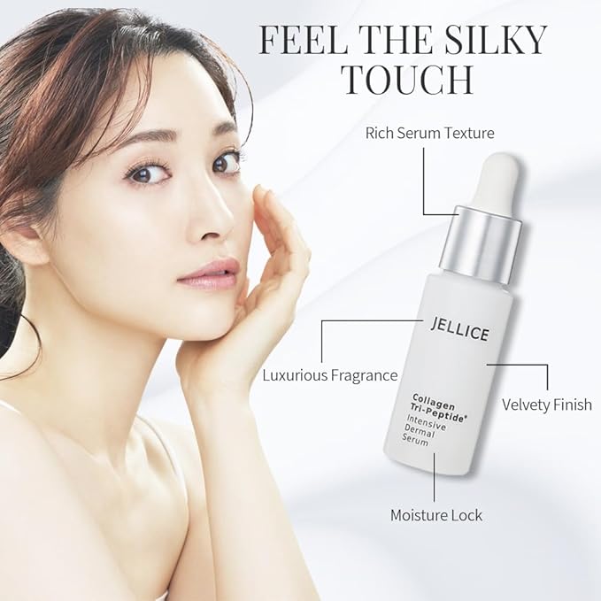 Intensive Dermal Collagen Tripeptides Serum for Face - Collagen Serum for Women with All Skin Types - Enhanced Hydration & Nourishment - Japanese Cosmetics - 1.01 fl oz-GlimoraGlow