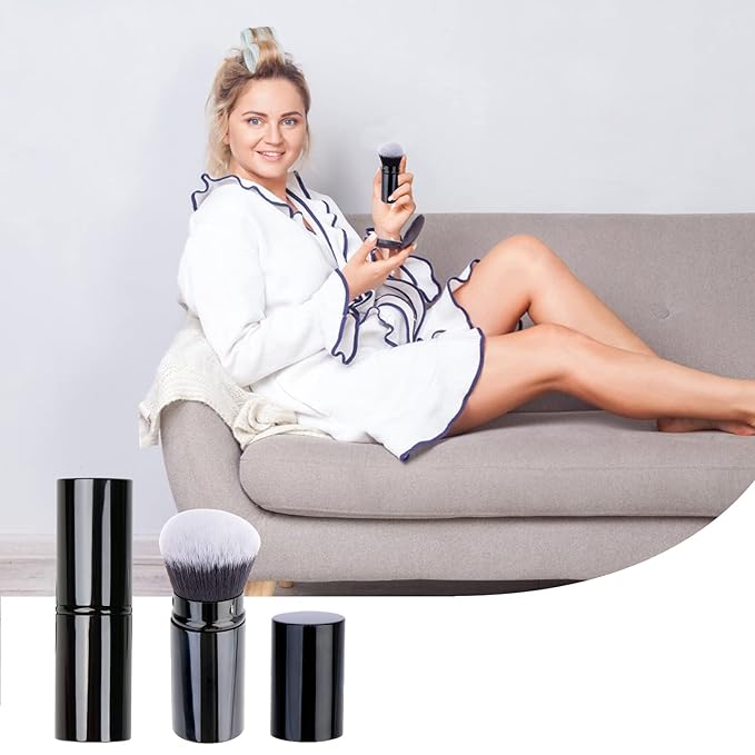 UNIMEIX Makeup Brush Sunscreen Applicator Retractable Kabuki Blush Brush Foundation Brush for Liquid Makeup, Bronzer, Cream or Powder-GlimoraGlow