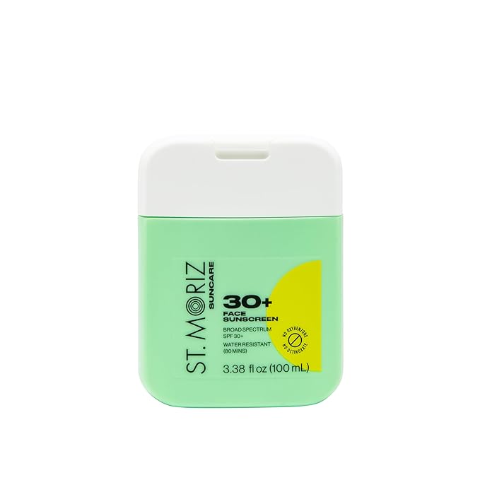 St Moriz Suncare SPF - Sunscreen - Broad Spectrum Protection Water Resistant Sunscreen Moisturizing Lotion + Vitamin E - Oxybenzone & Octinoxate Free - Vegan - Face, 30, Sun Protection Factor (SPF)-GlimoraGlow