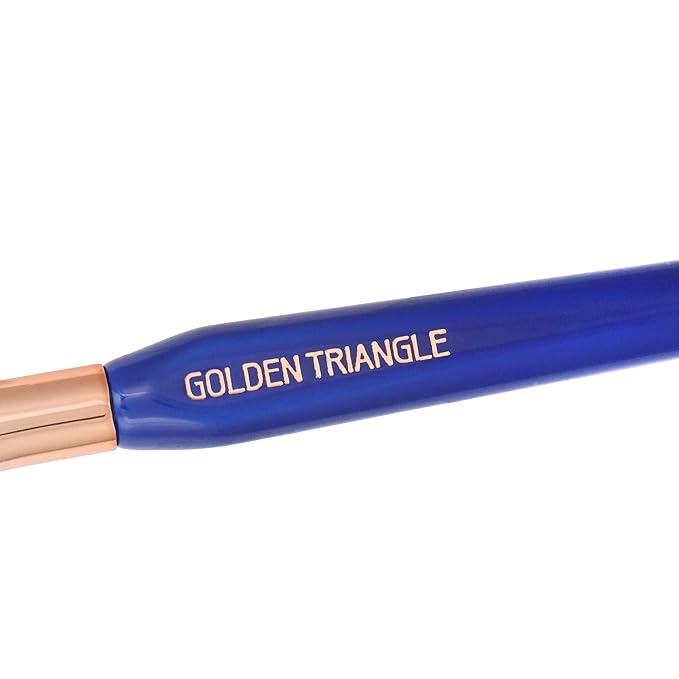 Bdellium Tools Professional Makeup Brush - Golden Triangle 792 Eye Double Dome Blender - With All Vegan and Soft Synthetic Fibers, For Effortless Application and Blending (Blue, 1pc)-GlimoraGlow
