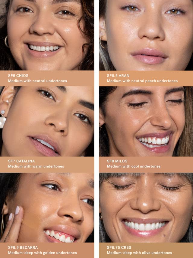 ILIA - True Skin Serum Foundation | Non-comedogenic, Cruelty-Free, Vegan, Weightless Feel, Buildable Coverage, Safe For Sensitive Skin (Bedarra SF8.5)-GlimoraGlow