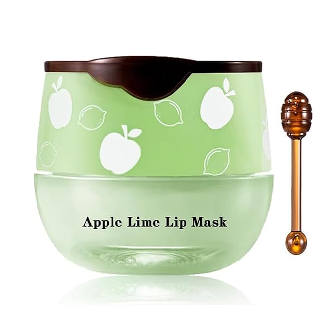 1PCS Bee Lip Balm Honey Pot, Moisturizing Lip Balm Overnight Lip Sleeping Mask Lip Scrubs Exfoliator, Hydrating Prevention Dry and Crack Lips, Lip Repair Nourishes the Lip Skin-GlimoraGlow