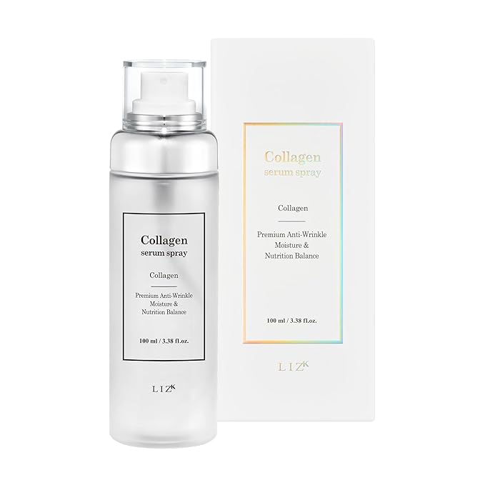 LIZK Collagen Serum Spray for Face 100ml (3.38 fl.oz) Glass Skin,easy to use, sparying at last step in skincare,body care, moisture mist, korea cosmetics-GlimoraGlow
