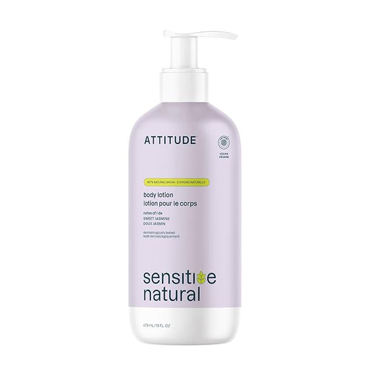 ATTITUDE Body Lotion for Sensitive Skin with Oat, EWG Verified, Dermatologically Tested, Vegan, Chamomile, 16 Fl Oz-GlimoraGlow