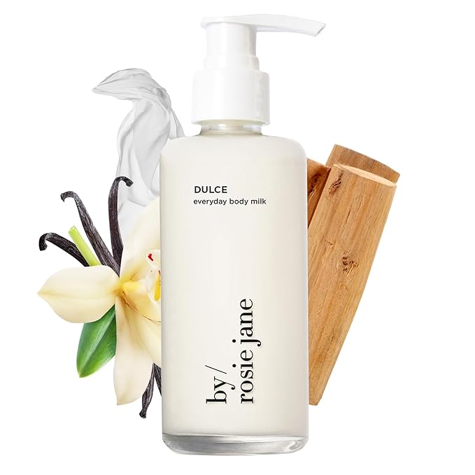 By Rosie Jane Everyday Body Milk (Dulce) - Hydrating Toner & Body Moisturizer to Help Even Skin Tone - Infused with Soothing Aloe Vera and Turmeric Root to Promote Anti-Aging (5 Ounce)-GlimoraGlow