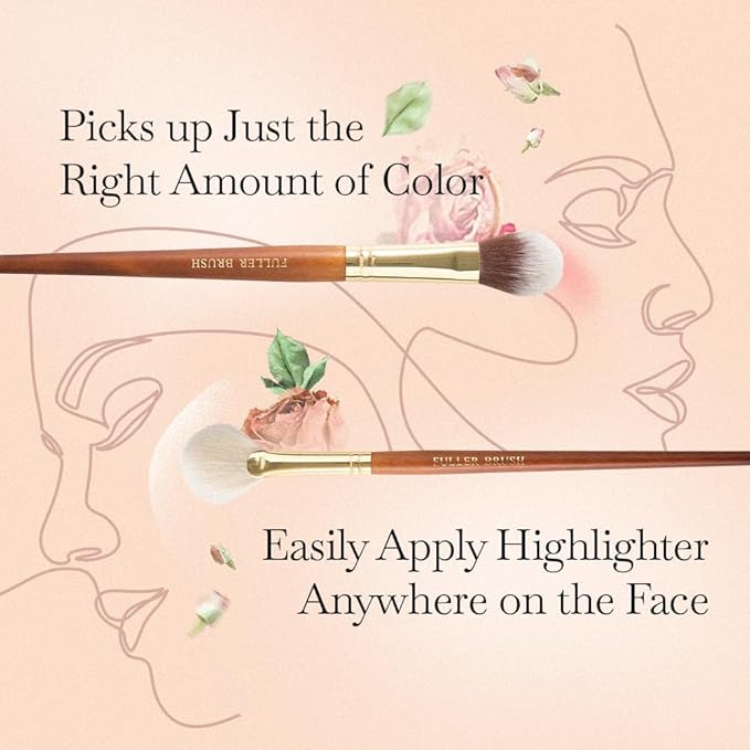 Fuller Cosmetic Brush & Bag Set (Set of 7 Brushes)-GlimoraGlow