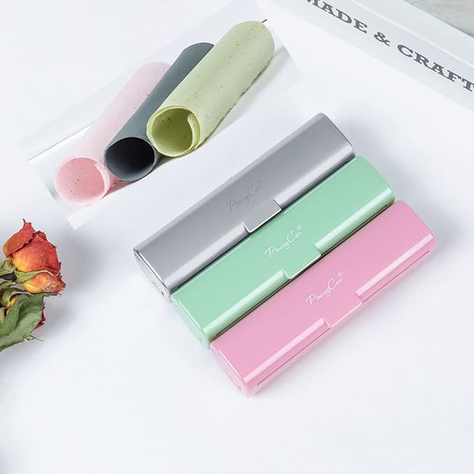 Natural Oil Blotting Paper Roll, Refillable Compact Dispenser No Shine Sheets, Absorb Excess Shine on Face or Scalp Instantly, Men and Women Facial Skin Care or Make Up Must Have (Green Tea)-GlimoraGlow