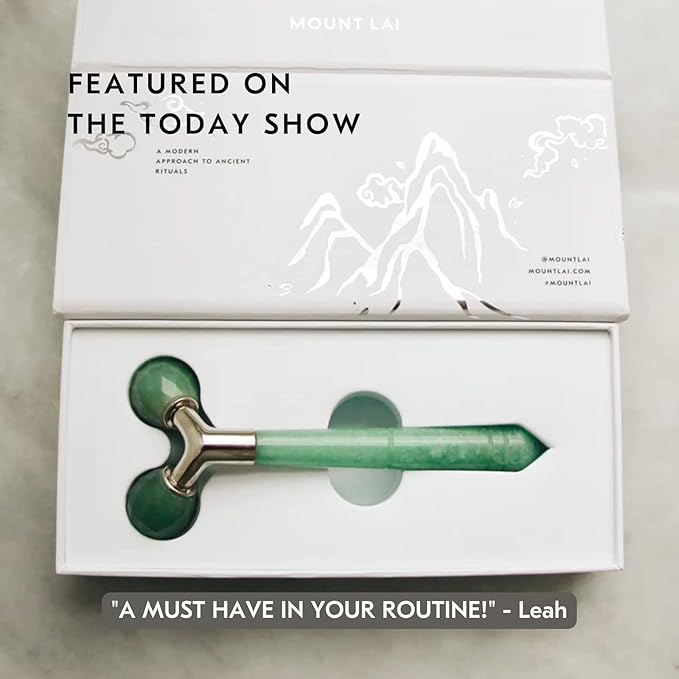 Mount Lai Jade Tension Melting Facial Massager for Face & Neck – Face Roller to Relieve Tension, Soothe Stress, Improve Circulation & Revitalize Skin for Radiant Care-GlimoraGlow