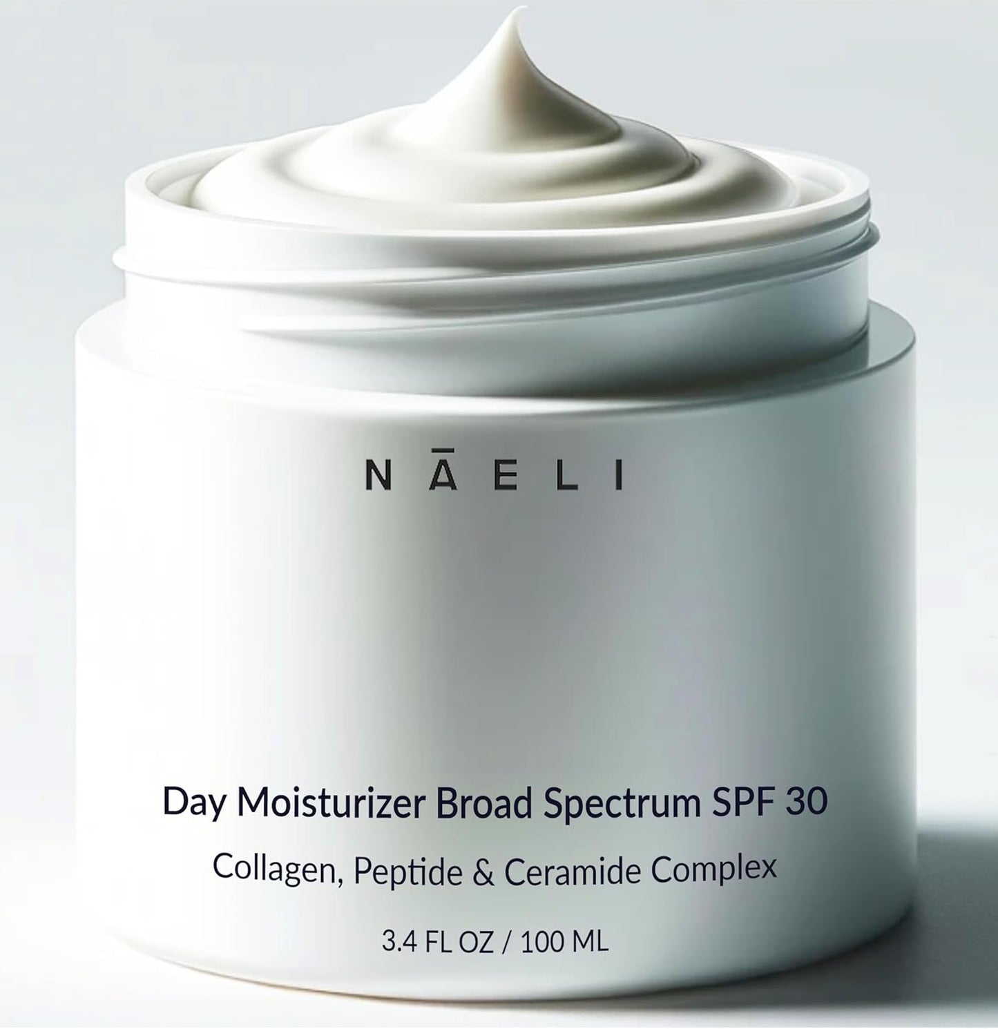NAELI Face Moisturizer with SPF 30, Anti Aging Collagen & Peptide Cream, Reduces Wrinkles - Lightweight Skin Hydration with Hyaluronic Acid, Paraben Free & Non-Comedogenic Sunscreen, 3.4 oz-GlimoraGlow
