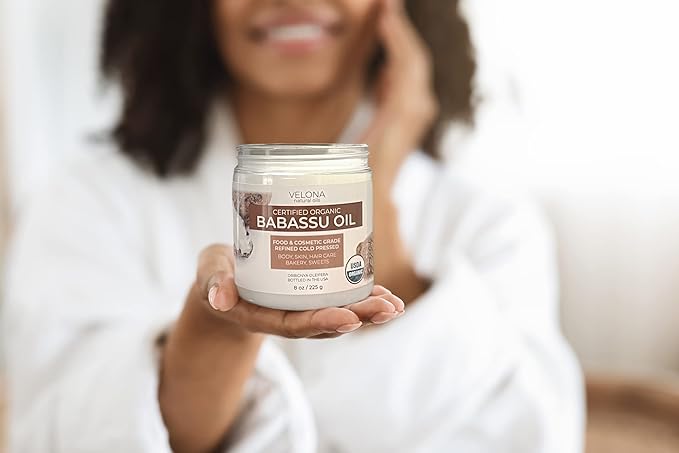 velona Babassu Oil USDA Certified Organic - 16 Fl Oz | 100% Pure and Natural Carrier Oil | Refined, Cold Pressed | Face, Hair, Body & Skin Care and Cooking | Use Today - Enjoy Results-GlimoraGlow