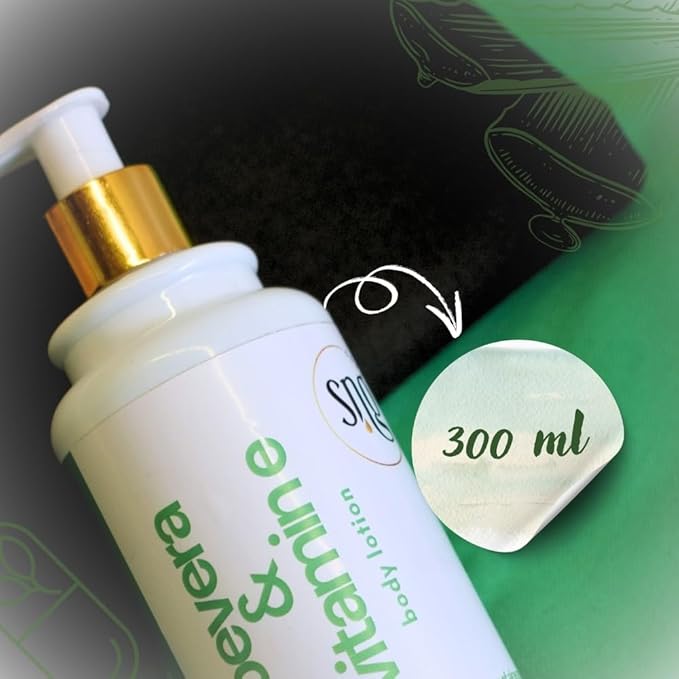 Aloe Vera Lotion for Dry Skin - Hand & Body Moisturizing Vitamin E Lotions 10.14 Fl Oz - Waterlily, Argan oil and Almond oil Extracts Skincare-GlimoraGlow