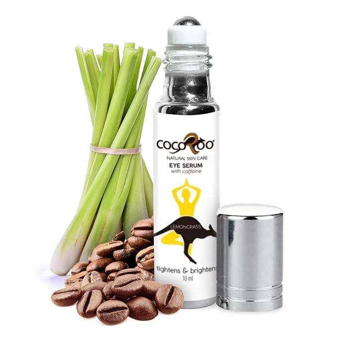 Caffeinated Eye Serum, Nutrient-Dense, 100% Pure, Natural & Vegan (Lemongrass)-GlimoraGlow