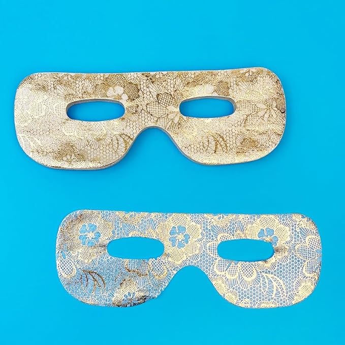 100PCS Gold DIY Eye Mask Under Eye Patches Pre-Cut Nose Paper Film Eye Pad Cooling Eye Patch for Puffy Eyes Spa Skincare-GlimoraGlow