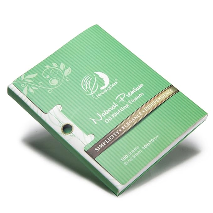 Facial Oil Blotting Paper For Oily Skin, 100 Count, pack of 6 - Natural Green Tea Face Absorbing Sheets, Skin Care and Oil Control Must Have For Both Female and Male-GlimoraGlow