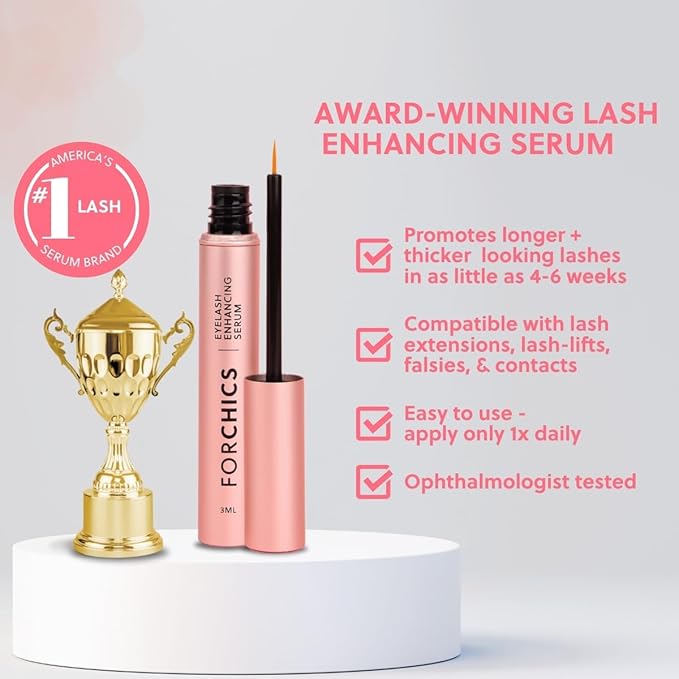 2 in 1 Lash and Brow Growth Serum - Hormone-Free Enhancer for Thicker, Longer Lashes and Brows in 2 Weeks - Organic, Vegan and Gentle-GlimoraGlow