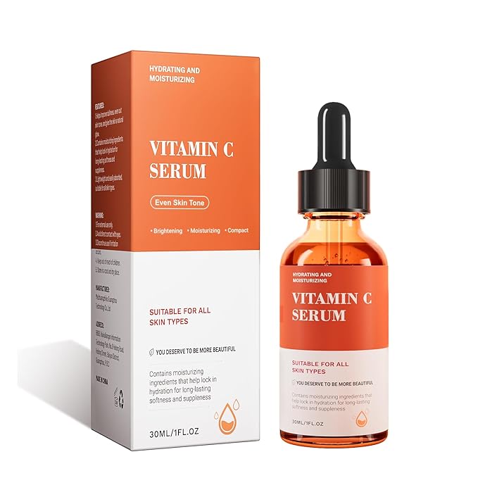 Vitamin C Serum For Face-Anti Aging & Wrinkle Facial Serum With Vitamin C,Sodium Hyaluronate,Vitamin E And More,Skin Brightening Serum For Dark Spots,Fine Lines & Dull Skin,1 Fl Oz-GlimoraGlow