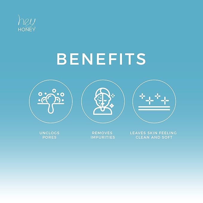 Hey Honey Skincare Be Clear Acne Routine | Daily Active Cleansing Face Wash | Youth & Young Adults, Blemishes Prone | Propolis & Gentle Exfoliating Acids | Fast & Long Lasting Oil Control | 5 fl oz-GlimoraGlow