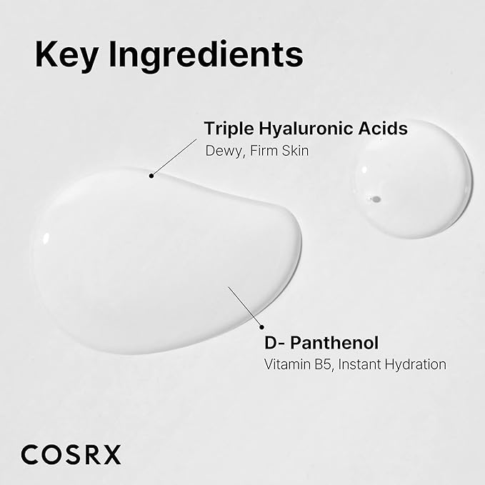 COSRX Hydrium Triple Hyaluronic Moisture Ampoule, 40ml / 1.35 fl.oz | Hyaluronic Acid Viscous Serum | Korean Skin Care, Animal Testing Free, Paraben Free-GlimoraGlow