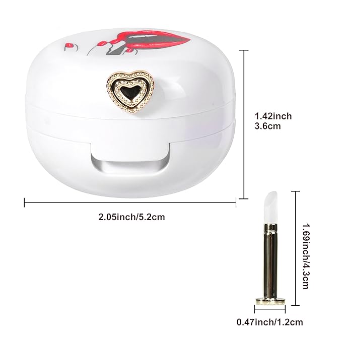 2 Pack Lip Balm Containers,Plastic Portable Empty Lip Balm Container with Mirror and Silicone Lip,Empty Lipstick Dispenser Box for Travel,Home-GlimoraGlow