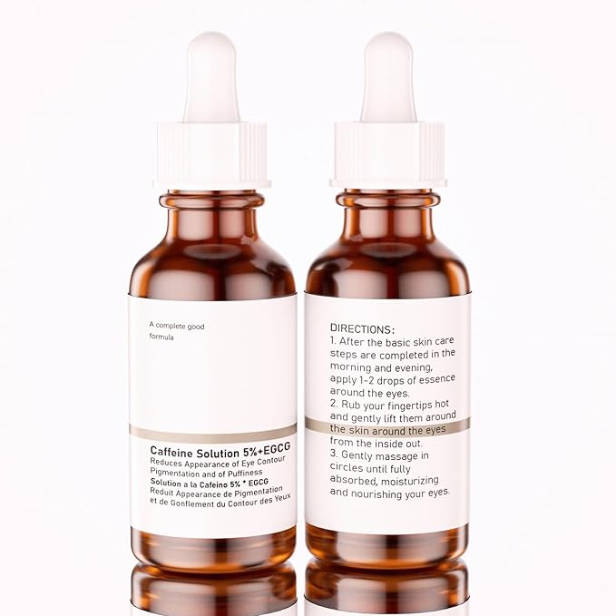 The Caffeine Solution 5% + EGCG，Reduces Appearance of Eye Contour Pigmentation and Puffiness，Under Eye Serum (30ml) Caffeine For Face Moisturizing Serum (1)-GlimoraGlow
