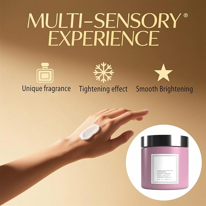 Champagne Lift Body Creme, Champagne Lift Hydrating Firming Body Cream for Crepey Skin, Targets Dry & Sagging Skin on Arms, Legs | Powered by Pink Pepperslim & Luxe-Lift Firming Complex - 8 oz.-GlimoraGlow