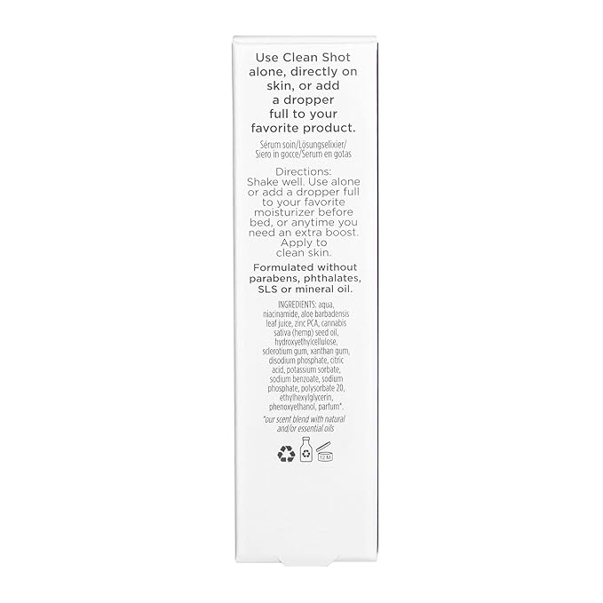 Pacifica Clean Shot Niacinamide Zinc and Hemp 10 Percent Complex Unisex 0.8 oz-GlimoraGlow