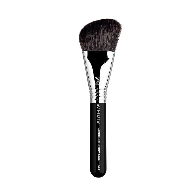 Sigma Beauty Professional F23 Soft Angled Contour™ synthetic Face Makeup Brush with SigmaTech® fibers for Contouring, Sculpting and Highlighting-GlimoraGlow