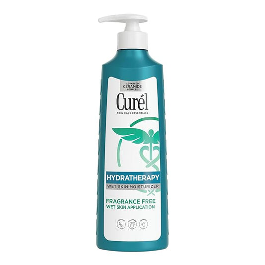 Curel Hydra Therapy In Shower Lotion, Itch Defense Body Moisturizer with Advanced Ceramide Complex, Vitamin E, & Oatmeal Extract, 12 Oz-GlimoraGlow