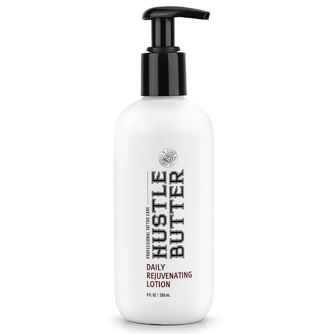 Hustle Butter Tattoo Aftercare - Daily Moisturizing Lotion - Naturally Derived Vegan Cruelty Free - Everyday All Over Use for Tattoos - 9 fl oz-GlimoraGlow