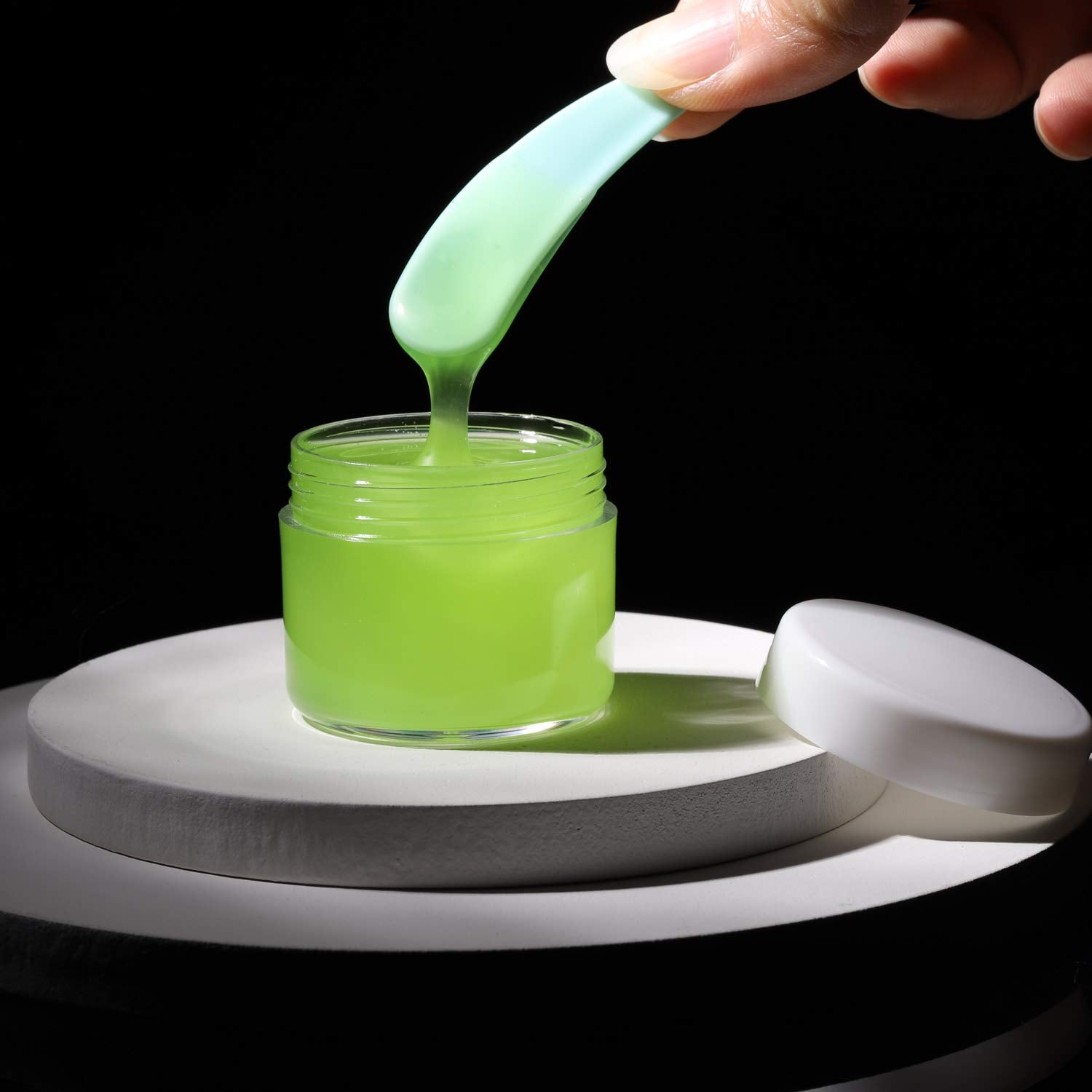 100 Count Sample Containers with lids 20g Plastic Cosmetic Jars Leak Proof Traveling Makeup Containers for Cream and Lotions - White-GlimoraGlow