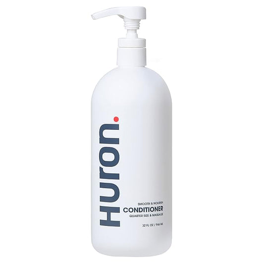 Huron Men’s Conditioner - Lightweight, Hydrating Conditioner - Eliminates Frizzy Hair, Moisturizes, & Restores Shine - Clean & Invigorating Scent - 100% Vegan Ingredients & Cruelty-Free - 32 Fl Oz-GlimoraGlow
