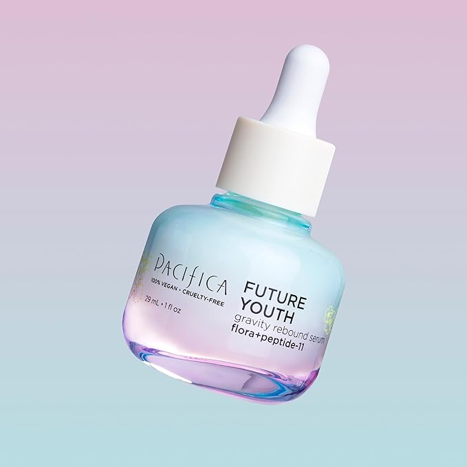 Pacifica Future Youth Gravity Rebound Face Serum – Multi-Peptide Firming Facial Serum for Fine Lines, Anti-Aging & Elasticity Vegan & Cruelty-Free Dermatologist Tested-GlimoraGlow