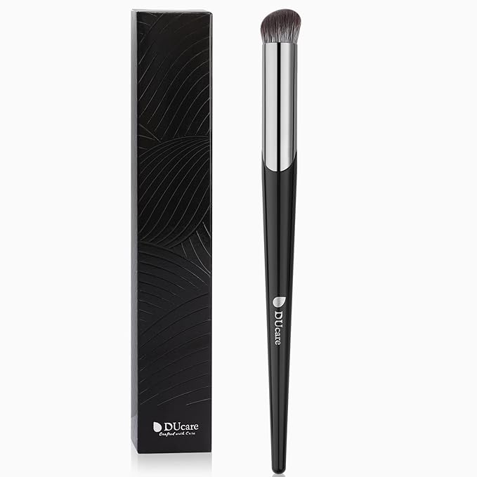 DUcare Concealer Brush Under Eye, Angled Small Nose Contour Brush, Mini Thin Slanted Foundation Dark Circles Puffiness, Puffy Face Eyebrow Eyes, Liquid Cream Blending-GlimoraGlow