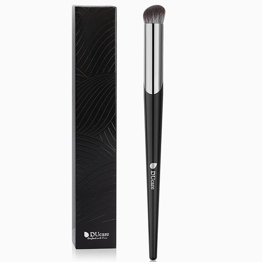 DUcare Concealer Brush Under Eye, Angled Small Nose Contour Brush, Mini Thin Slanted Foundation Dark Circles Puffiness, Puffy Face Eyebrow Eyes, Liquid Cream Blending-GlimoraGlow