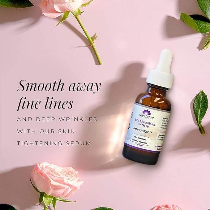 SKIN DEVA 20% Argireline Serum with Matrixyl 3000 Pure Hyaluronic Acid Serum For Face Deep Wrinkle Reducer Anti Aging Tones Skin and Stimulates Collagen Peptides Serum For Face-GlimoraGlow