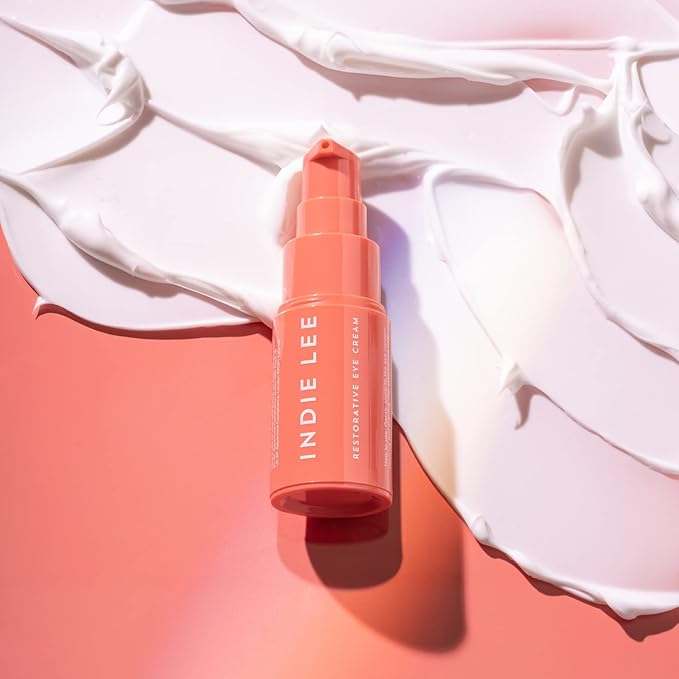 Indie Lee Restorative Eye Cream - Anti Aging Under Eye Cream for Wrinkles, Hydrating Dark Circle Corrector, Puffy Eyes Treatment with Hyaluronic Acid, Conditioning Algae & Licorice Root (0.5oz / 15ml)-GlimoraGlow