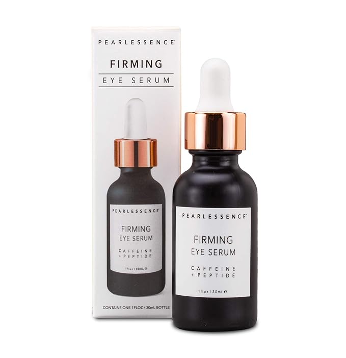 Pearlessence Firming Eye Serum with Caffeine + Peptide – Rejuvenates Puffy Eyes & Reduces Under Eye Bags | Made in USA & Cruelty Free (1oz)-GlimoraGlow
