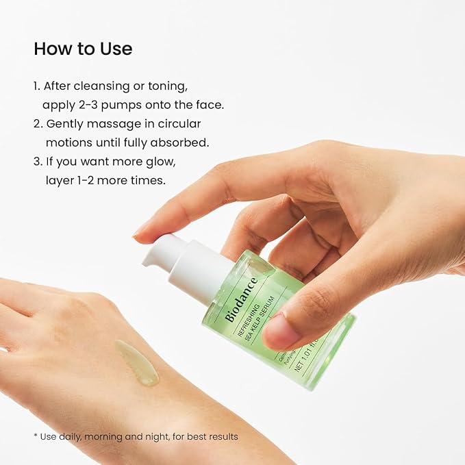 BIODANCE Refreshing Sea Kelp Serum, Oil & Sebum Control, Calming Serum for Oily & Combination Skin, Korean Skincare | 1.01 fl.oz x 1 ea-GlimoraGlow