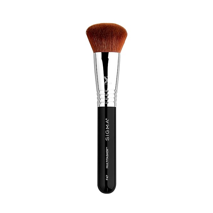 Sigma Beauty F47 Multitasker Makeup Brush – Multi-Use Face Makeup Brush for Blending, Contouring, & Buffing, Use with Foundation, Blush, Bronzer, Contour, or Highlighter (1 Brush)-GlimoraGlow