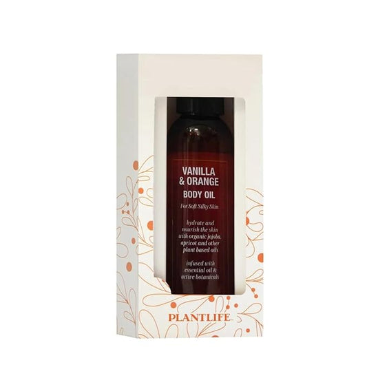 Plantlife Vanilla Orange Body Oil - Formulated for Soft and Silky Skin Using Rich Plant Oils That Absorb and Leave a Light Aroma on the Skin - Made in California 4 oz-GlimoraGlow