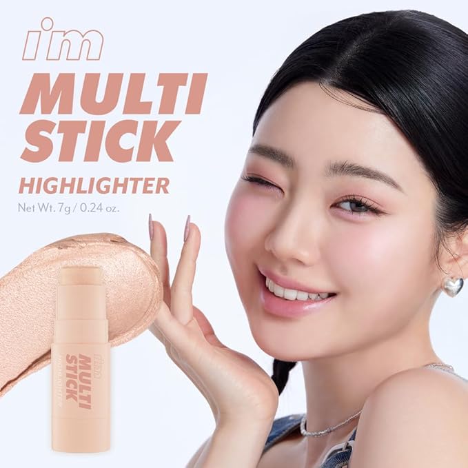 I'm Meme Highlighter Stick for Face - I'm Multi-stick | Daily Use, Buildable, Portable, Easy Blending Matte Finish, 001 Champagne Gold, 0.25 Oz-GlimoraGlow