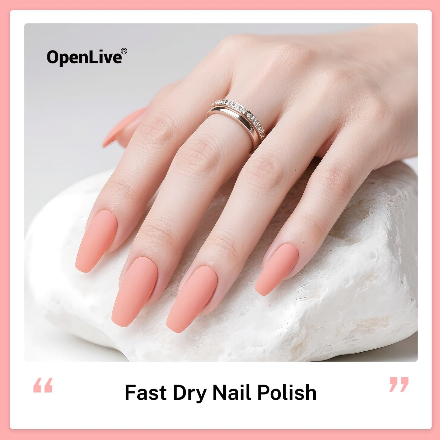 16.5ml Soft Pink Nail Polish Large Volume Quick Dry Nail Polish, Long Lasting Shine, Fingernail Toenail Nail Art DIY Home Travel Nail Art Gift-GlimoraGlow