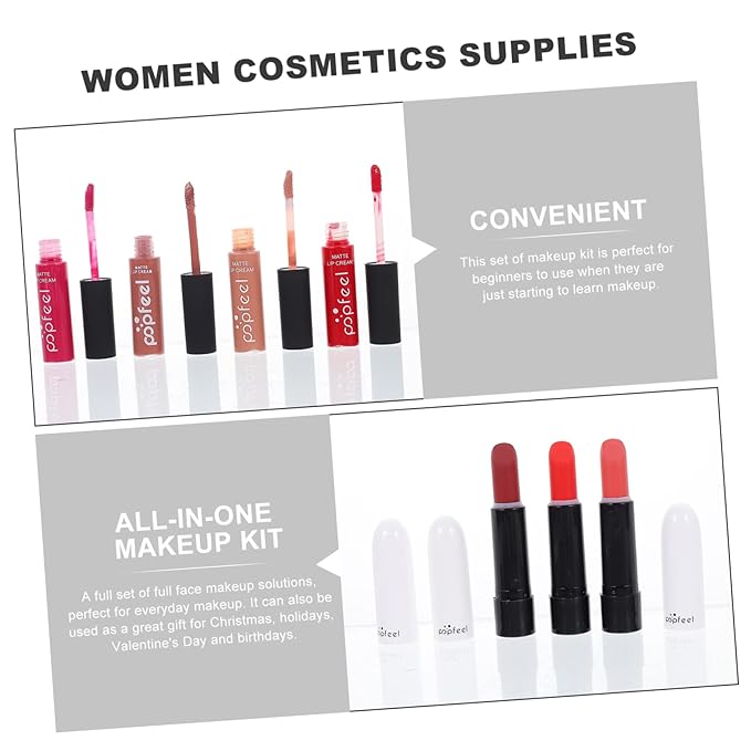 1 Set women's makeup set Eyebrow Pencil All-in-one Makeup Kit Makeup Multi- Makeup Kit Professional Foundation Cosmetics Supplies One-piece student mascara-GlimoraGlow