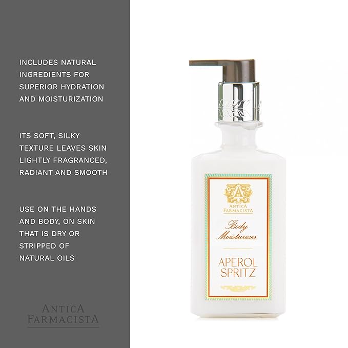 Antica Farmacista Body Moisturizer - Moisturizing Scented Lotion - Premium Body Moisturizer - Luxury Gift for Women & Men - Hand & Skin Hydration - Aperol Spritz, 10 Fl Oz-GlimoraGlow